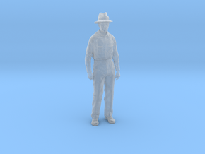 1-24 Fred Standing with hat hollow in Tan Fine Detail Plastic