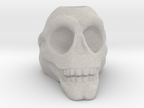 Stylized Skull 3D Pen Holder in Natural Full Color Sandstone: Small