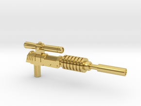 Megatron Pistol, Silenced (3mm & 5mm grips) in Polished Brass: Small