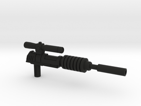 Megatron Pistol, Silenced (3mm & 5mm grips) in Black Premium Versatile Plastic: Small