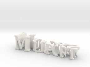 3dWordFlip: Millport/Rocks in White Natural Versatile Plastic