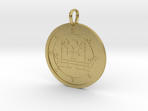 Barbatos Medallion in Natural Brass
