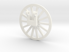 TIle Stringer Wheel in White Processed Versatile Plastic