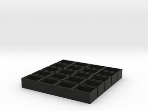 quad short 13x18x9.5 speaker box qty5 in Black Natural Versatile Plastic