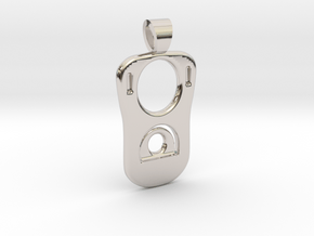 Can tab [pendant] in Rhodium Plated Brass