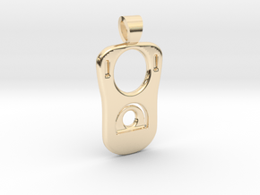 Can tab [pendant] in 14k Gold Plated Brass