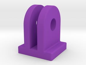 DIY GoPro Mount Interface (2 Prong) in Purple Processed Versatile Plastic