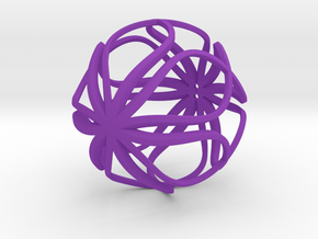 Loopy Ornament in Purple Processed Versatile Plastic