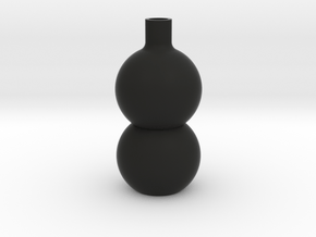 Stacked Sphere Vase in Black Natural Versatile Plastic