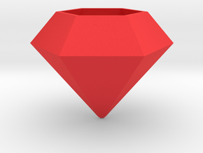 Diamond Planter in Red Processed Versatile Plastic