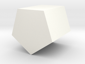 Simple Pentagonal Planter in White Processed Versatile Plastic