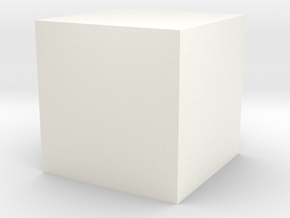 Simple Cube Planter in White Processed Versatile Plastic
