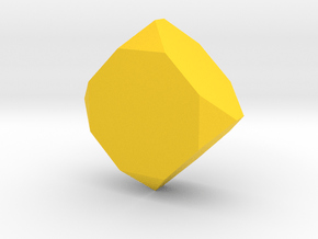 Stubby Faceted Box Planter in Yellow Processed Versatile Plastic