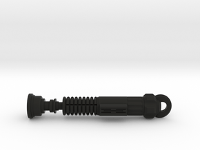 Obi-Wan Saber Keychain in Black Natural Versatile Plastic