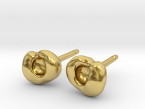 Optic Cup Earrings in Polished Brass