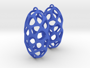 Cell Earrings in Blue Processed Versatile Plastic