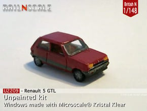 Renault 5 GTL (British N 1:148) in Smooth Fine Detail Plastic
