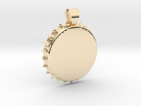 Capsule [pendant] in 14k Gold Plated Brass