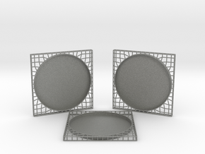 3 Semiwire Coasters in Gray PA12