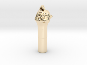 Bear Head Joint Filter  in 14K Yellow Gold