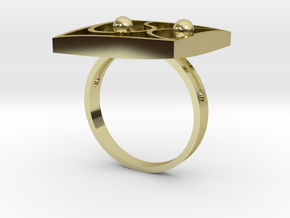 OUTLINE RING size 16 in 18k Gold Plated Brass
