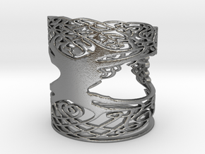 Celtic tree of life Ring  in Natural Silver: 6 / 51.5