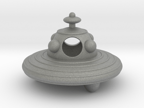 UFO hollow body 4cm diameter in Gray PA12