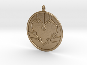 Biology Symbol in Polished Gold Steel