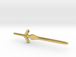 Crystar Sword (3mm, 4mm, 5mm) in Polished Brass: Small