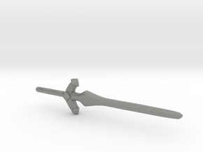 Crystar Sword (3mm, 4mm, 5mm) in Gray PA12: Small
