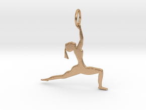 lady in Yoga Pose Pendant in Natural Bronze