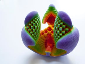 Libidinis Hexagonis Coloratus (Touchable Fractal) in Full Color Sandstone