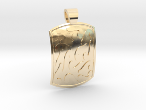 Ethnic comma-style [pendant] in 14k Gold Plated Brass