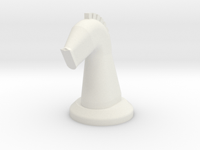 Chesspiece-Horse in White Natural Versatile Plastic