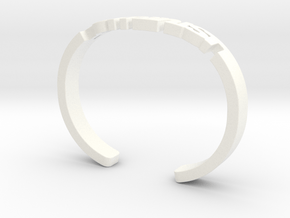 Feminist Cuff Bracelet in White Processed Versatile Plastic: Medium