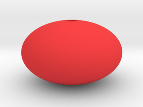 Oblate Sphere in Red Processed Versatile Plastic