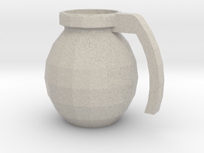 Mug of respect (Grenade F1) in Natural Sandstone