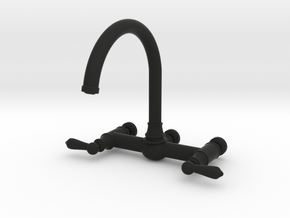Triple Wall Mount Deco Faucet (Laundry) in Black Natural Versatile Plastic