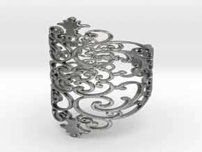 wrought elven filigree Ring  in Natural Silver: 6 / 51.5