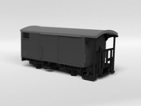RhB K5201 Closed Freight Wagon in Tan Fine Detail Plastic