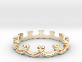 Scalloped Heart Ring (Multiple Sizes) in 14K Yellow Gold: 4 / 46.5