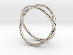 Ring 13 in Rhodium Plated Brass