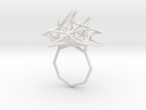 Aster Ring 9 in White Natural Versatile Plastic