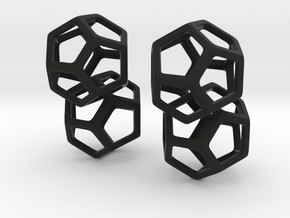 Hanging Dodacahedron in Black Natural Versatile Plastic
