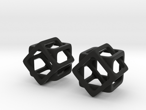 8 Sided Cube in Black Natural Versatile Plastic