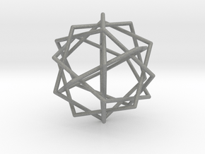 0453 Interwoven Set of Six Pentagons (d=10.0 cm) in Gray PA12