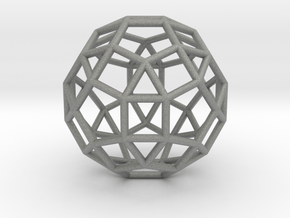 0275 Small Rhombicosidodecahedron E (a=1cm) #001 in Gray PA12