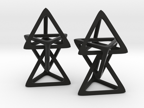 Hanging Tetrahedron in Black Natural Versatile Plastic