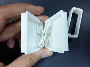 Ultra Slim Ring Box with Spinning Ring Feature in White Natural Versatile Plastic