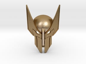 The Mask of Feral Rage - Wolverine's Mask in Polished Gold Steel